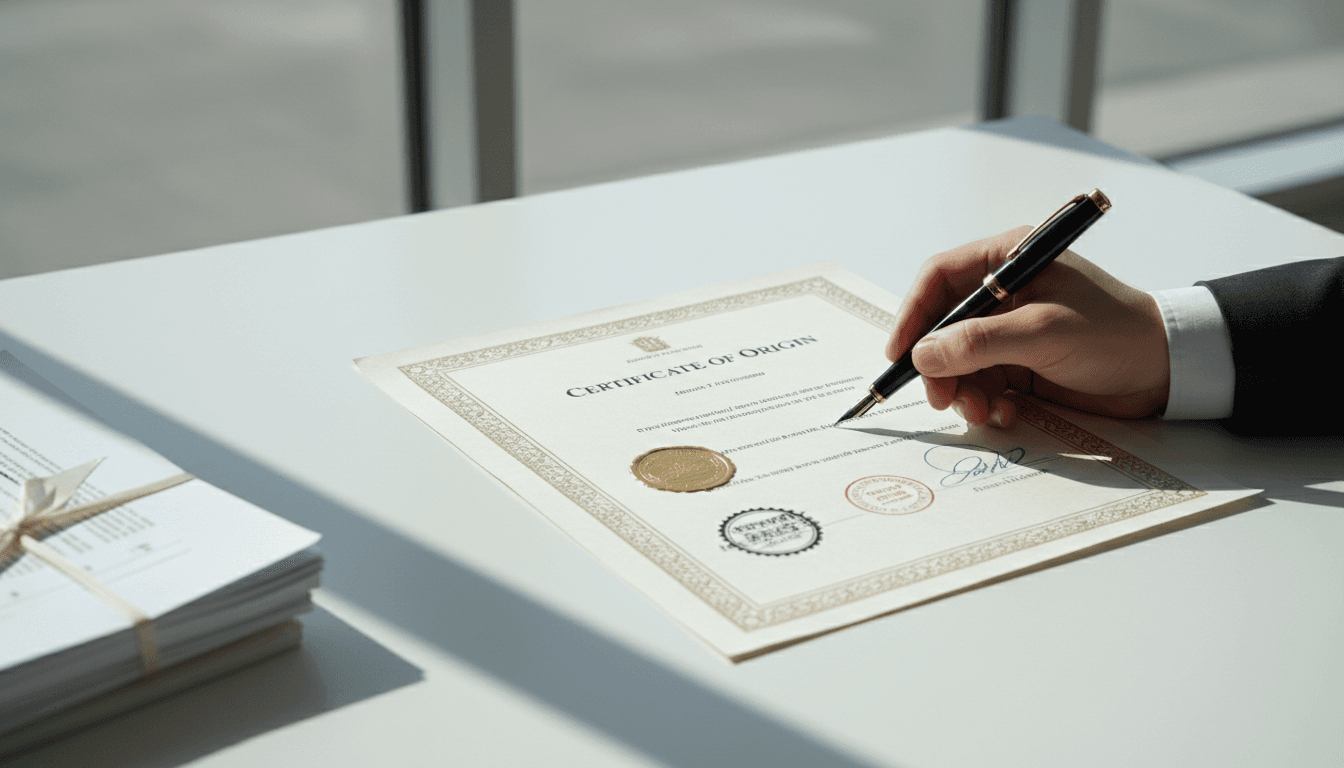 Certificados de origen legalizados