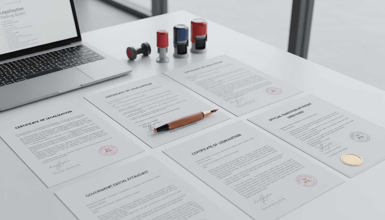 Documentos legalizados listos para el extranjero