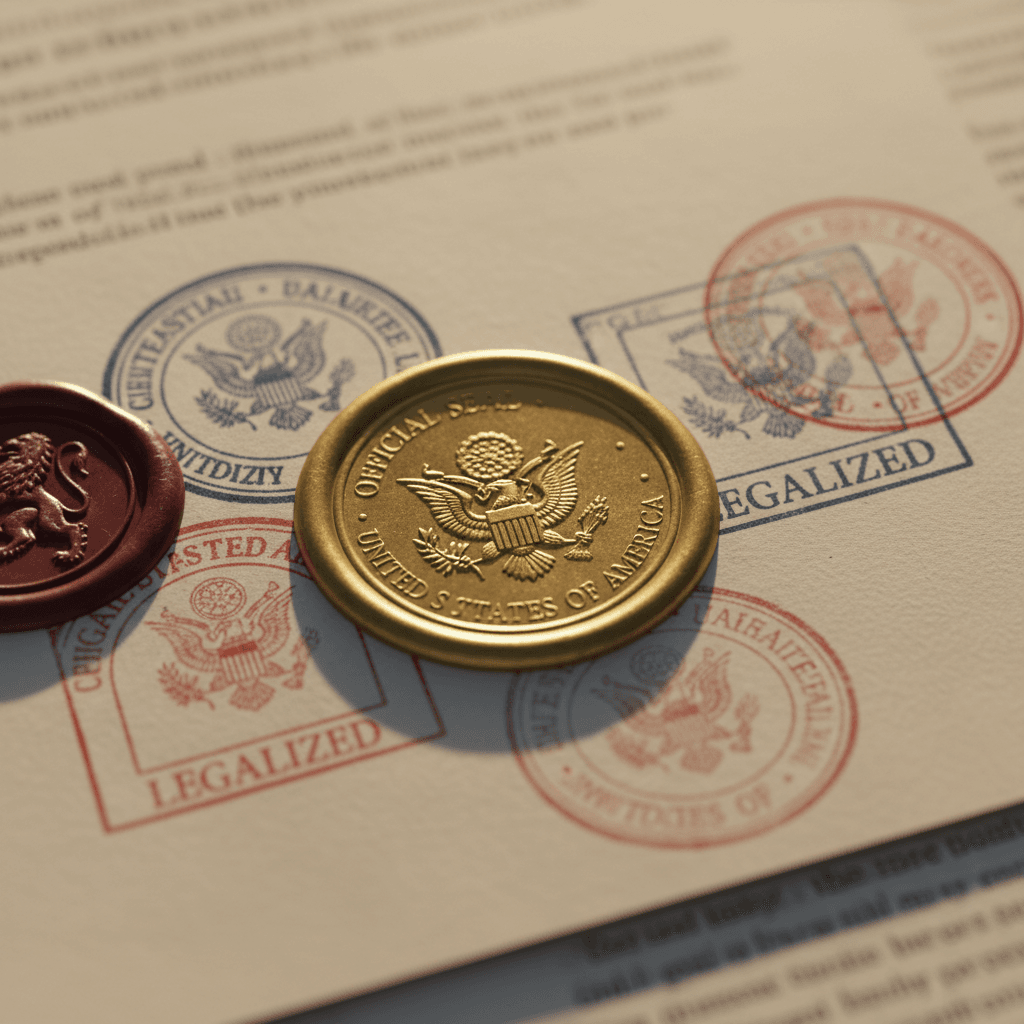Sellos y certificaciones de documentos públicos y notariales