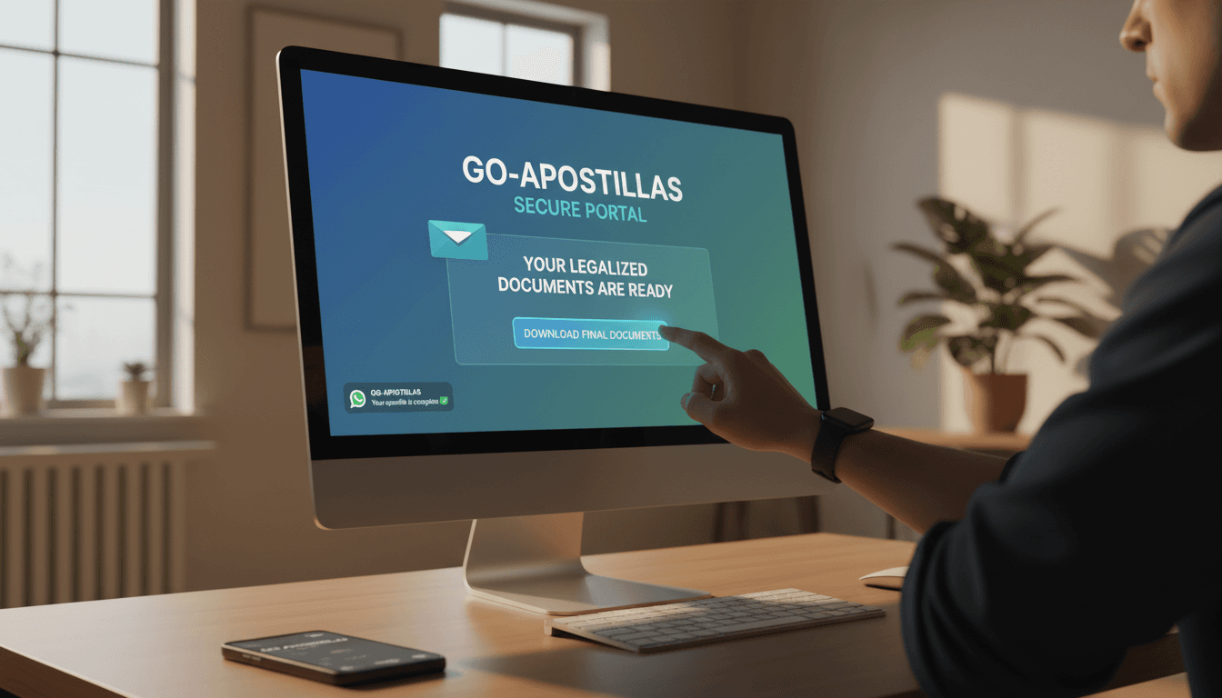 Documentos legalizados entregados digitalmente vía WhatsApp