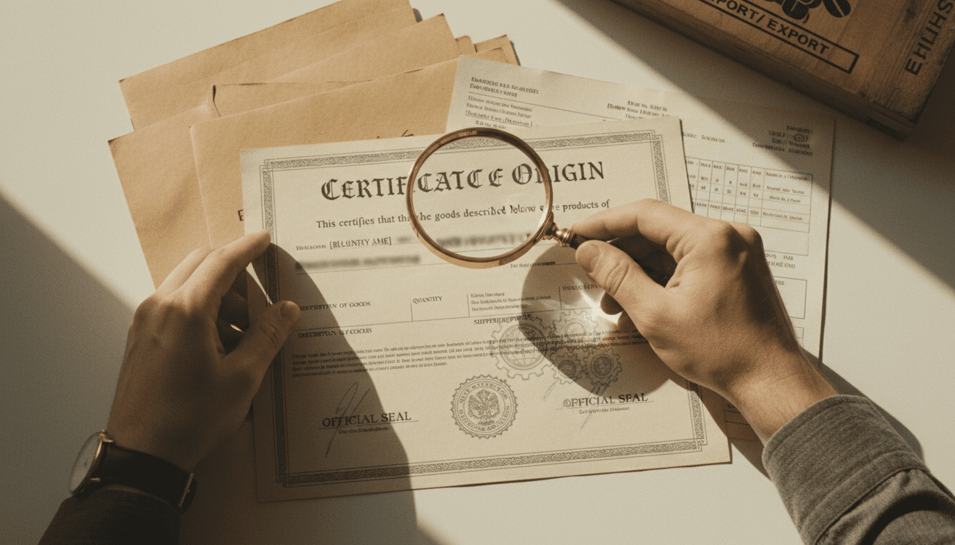 Certificado de origen con validaciones oficiales