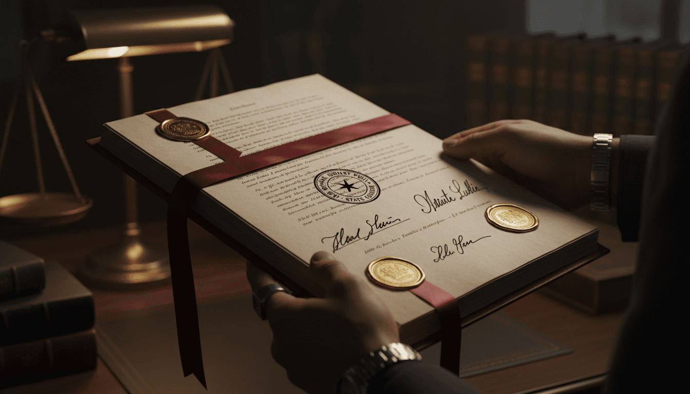 Escritura notarial con Apostilla de La Haya