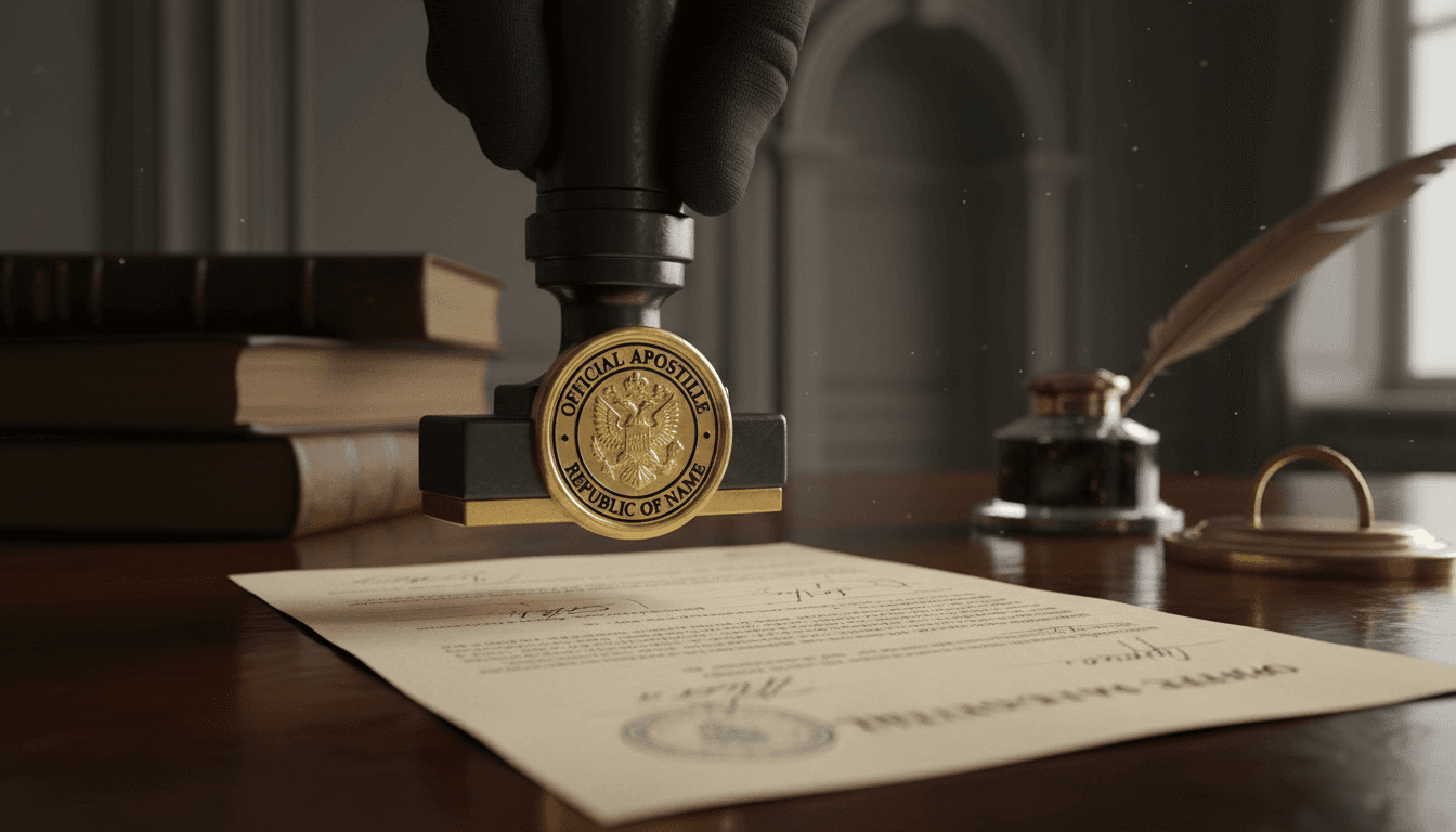 Aplicación de apostilla oficial a documento legalizado