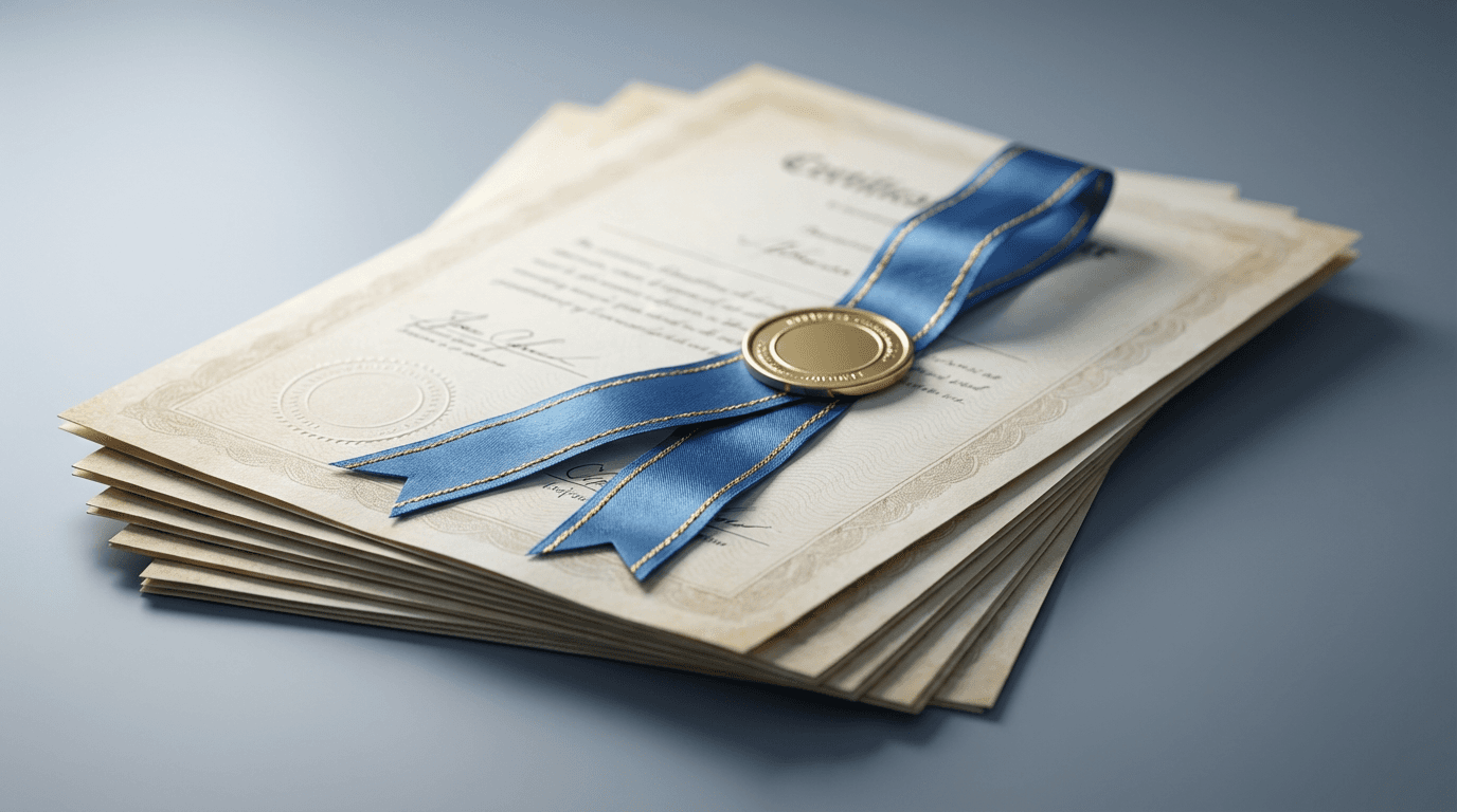 Certificado de Apostilla de la Haya con sello embosado oficial